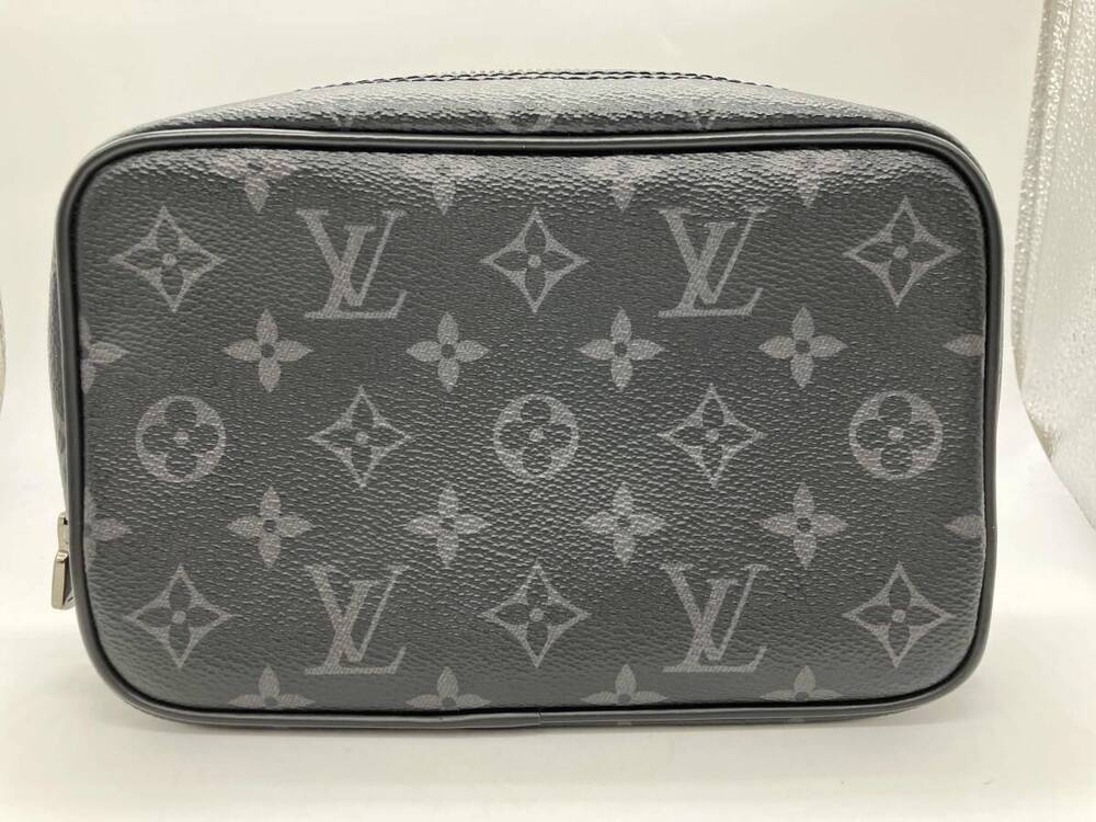 Louis Vuitton Monogram Trousse Toilette Shoulder Bag Pouch Clutch Black